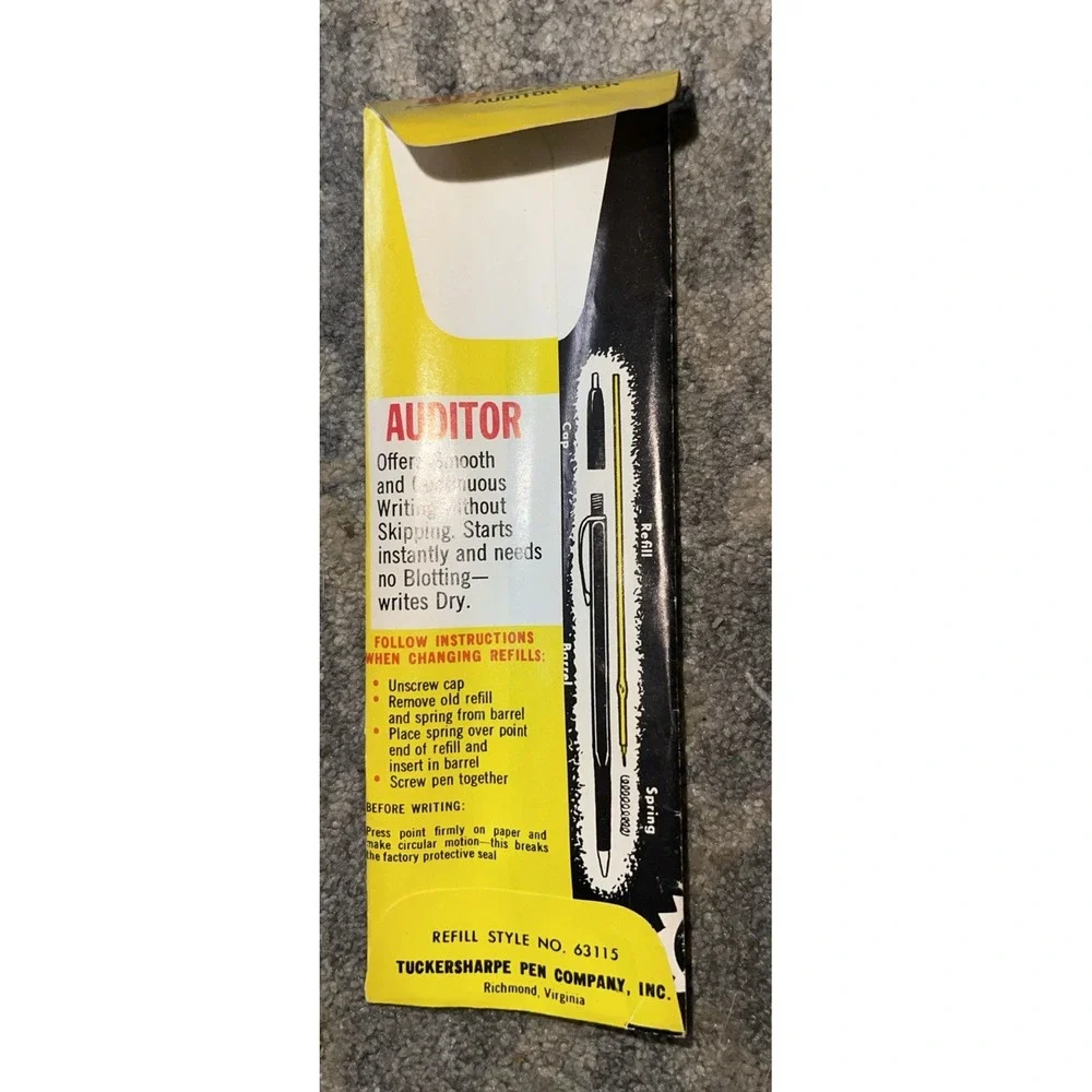 VTG  1 AUDITOR BALL POINT PEN REFILLS BLUE (NEW OLD‎ STOCK)